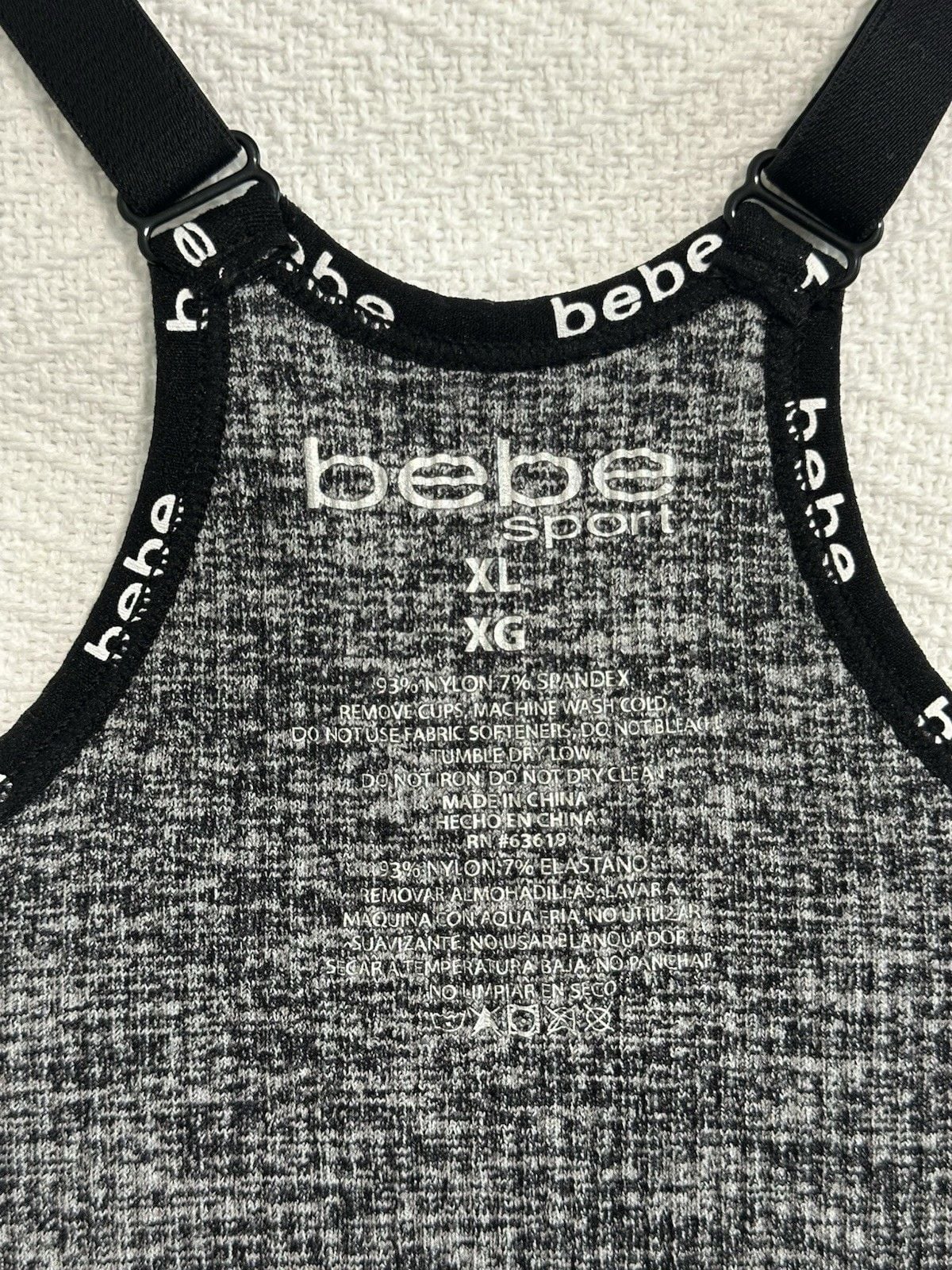 Women’s Bebe Grey Straps Top Zipper Size S New 10