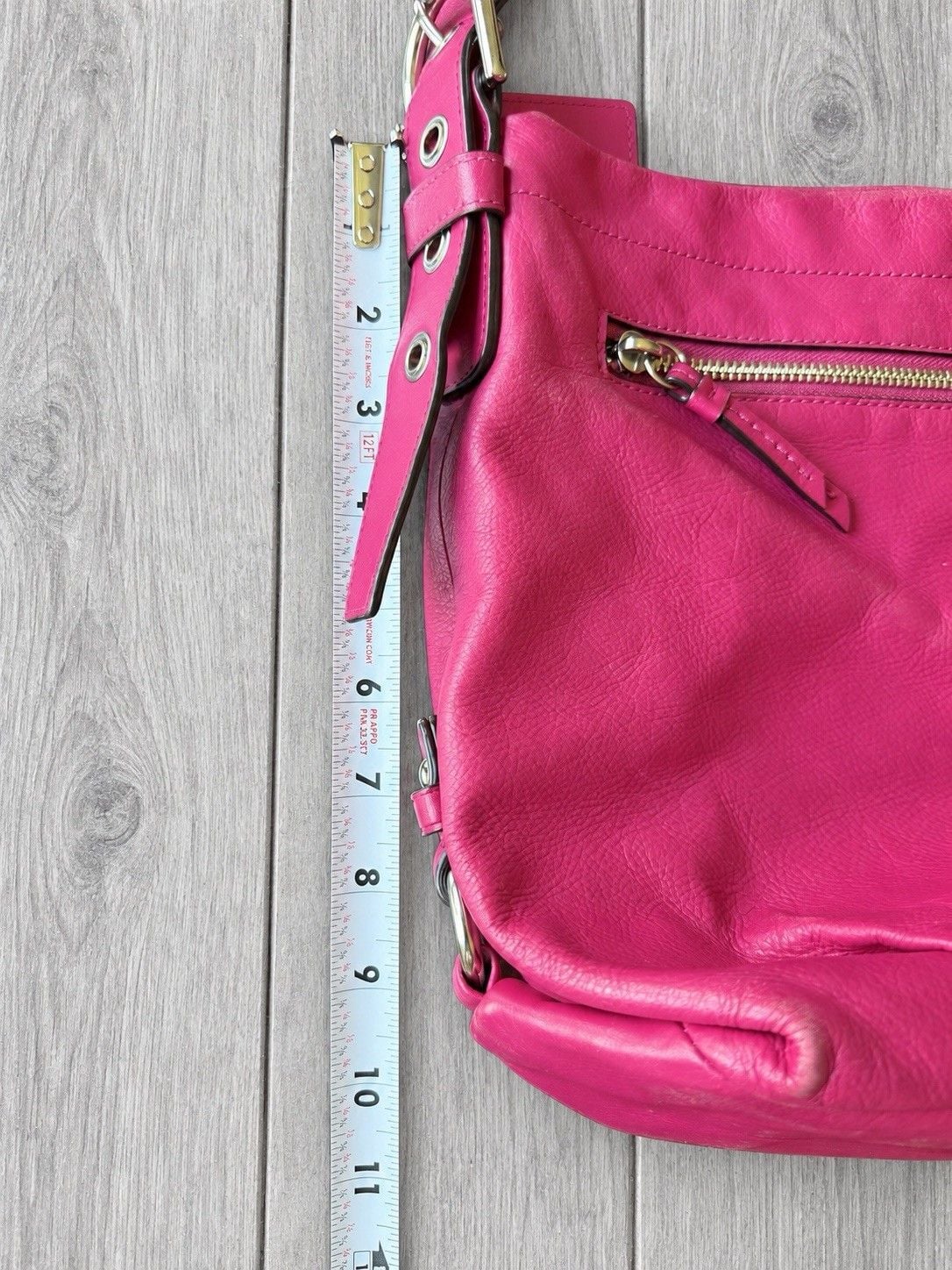 Coach F15064 Pink Leather Duffle Hobo Shoulder Crossbody Bag Y2K Style 7