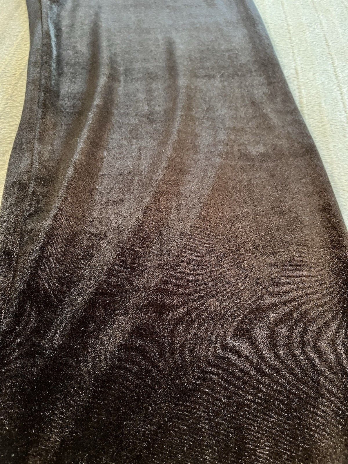 Women’s Lands' End Black Velvet Pants Size Med Elastic Waist Wide Leg Holiday 4