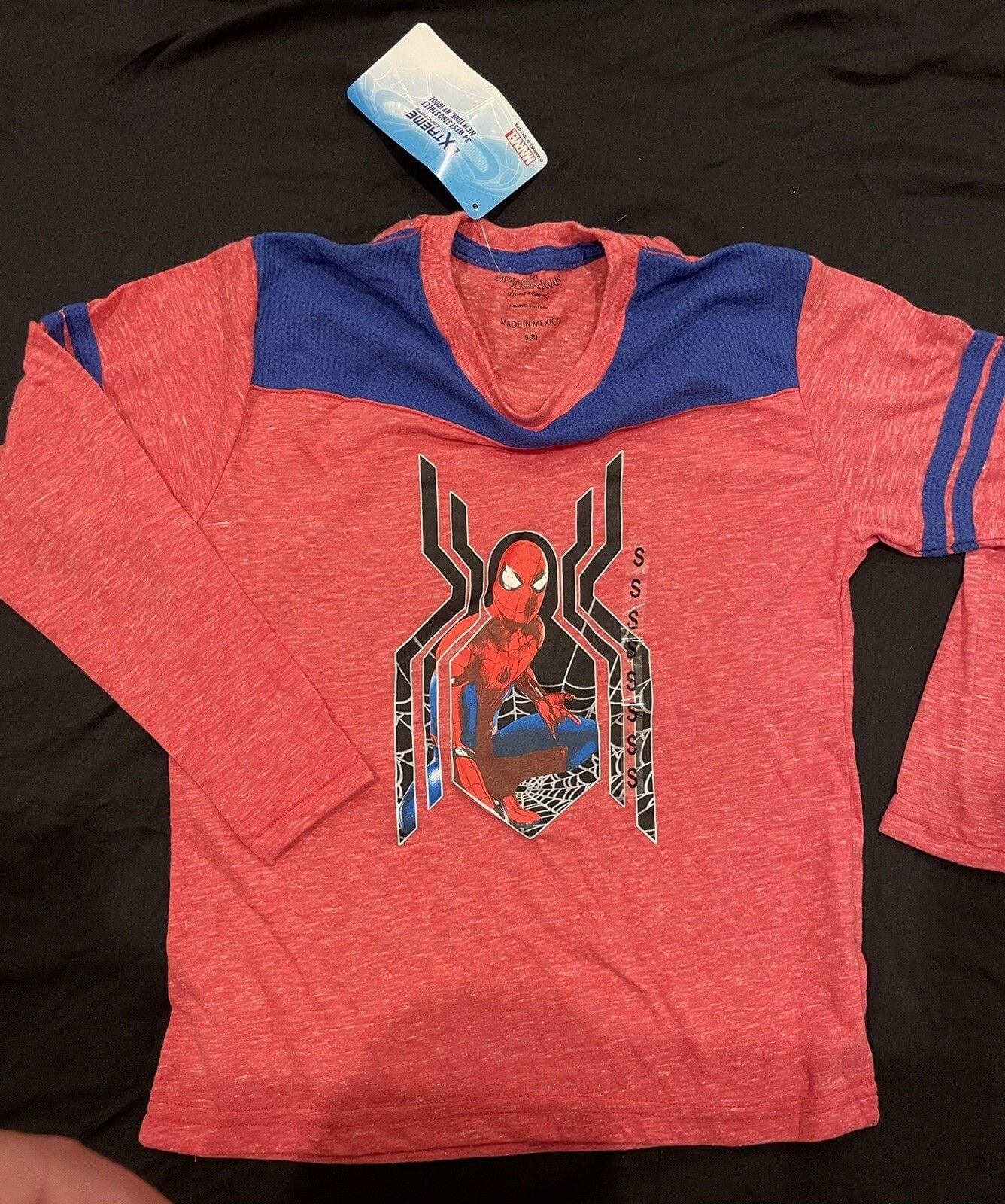 Boys marvel Spiderman full sleeves shirt size 8 6