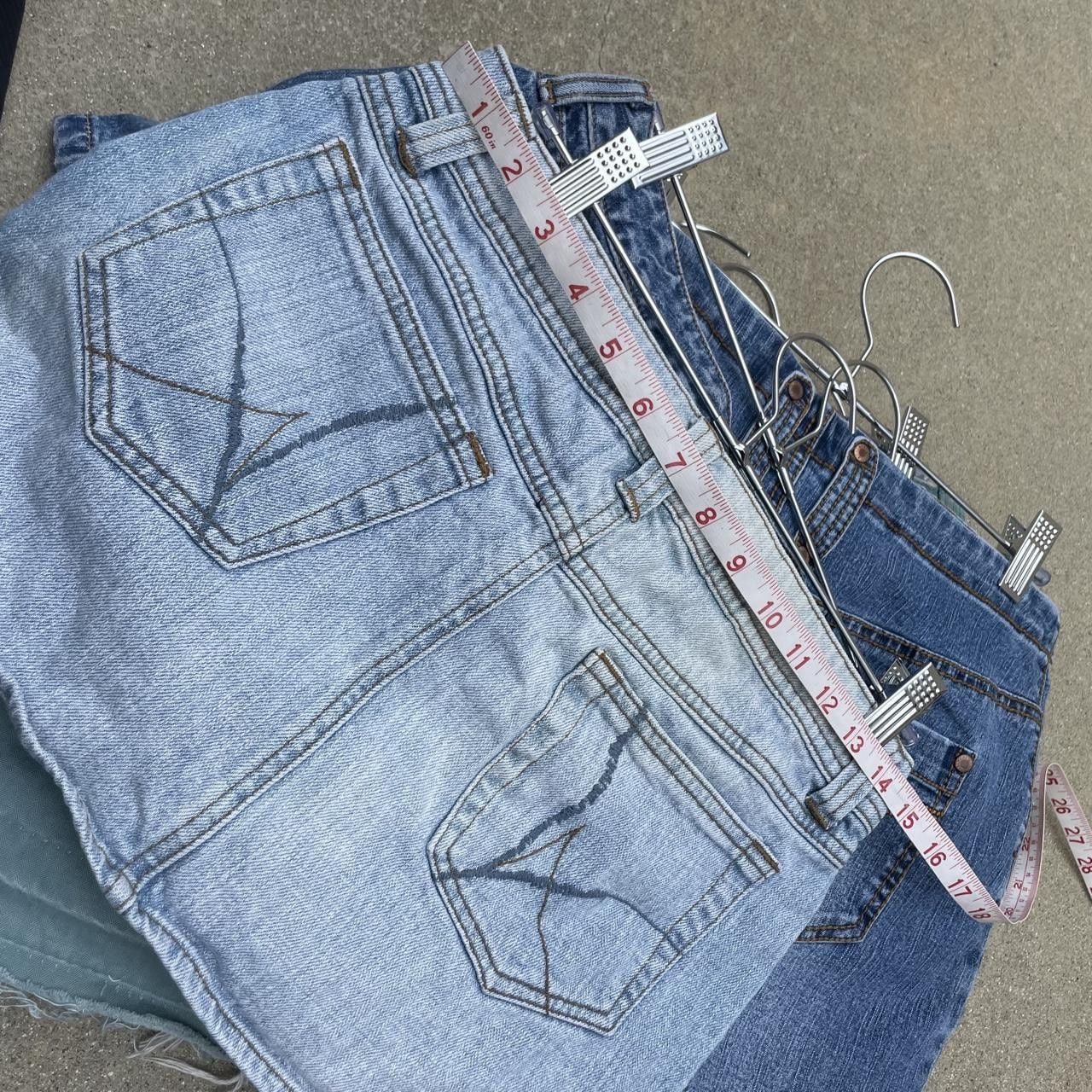 2000s Arizona Jean Co. blue denim mini skirt 7
