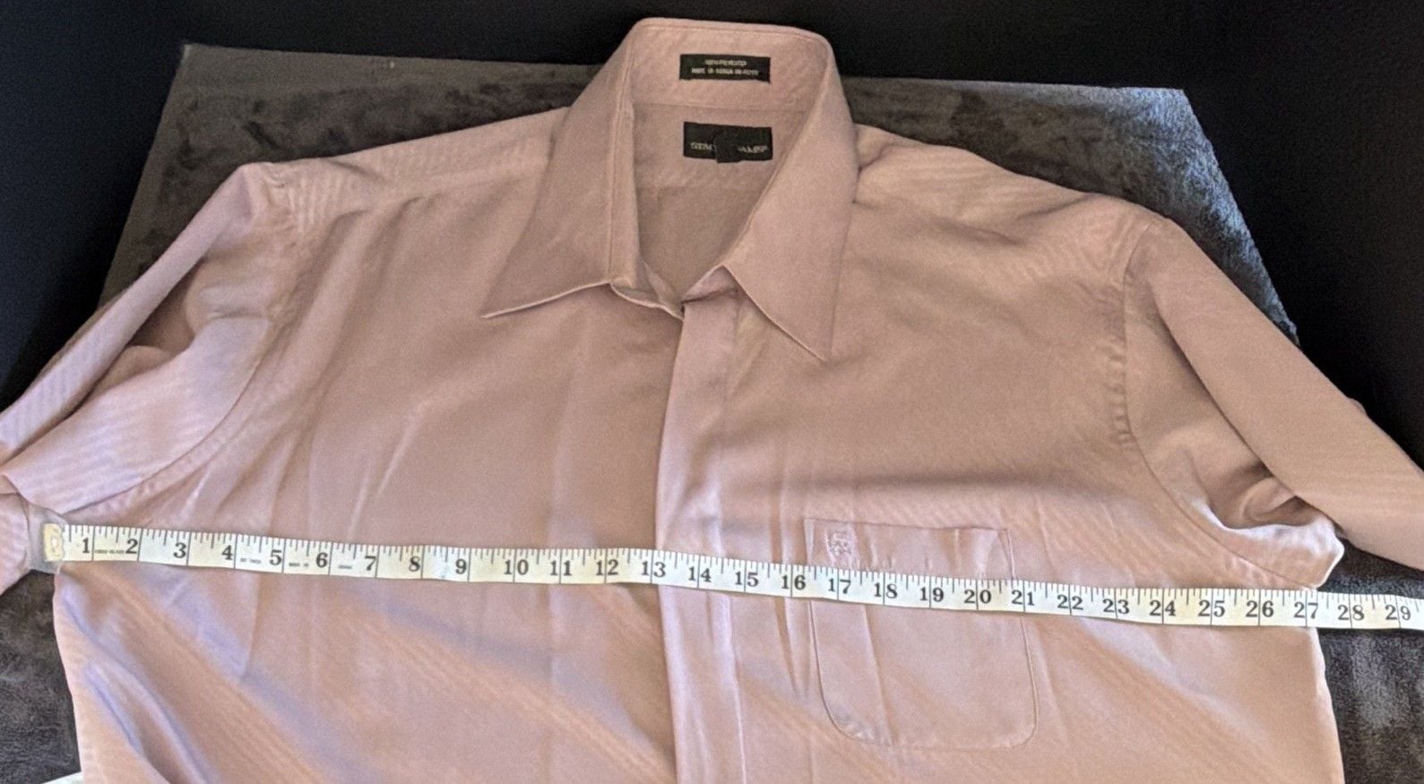 Stacy Adams Men's XL Regular Fit Pink/Purple Striped Dress Shirt 17-17.5 32/33 6