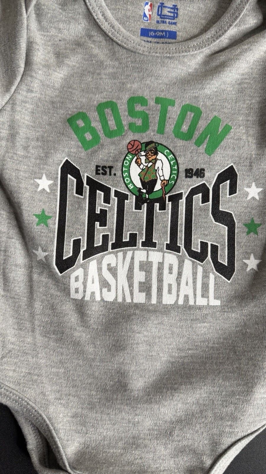 Ultra Game Boston Celtics NBA 3pc Baby Bodysuit Set 6-9M 7