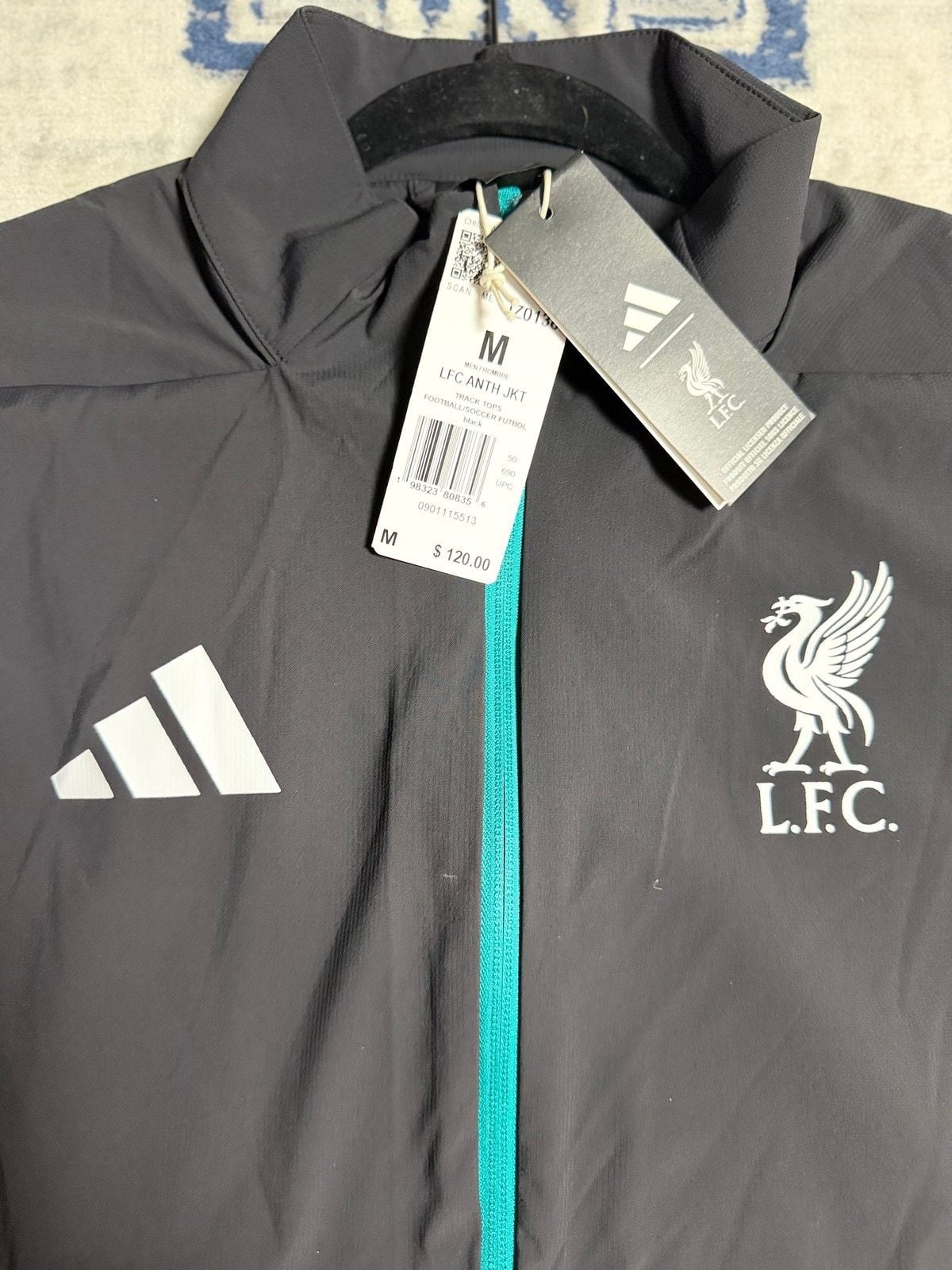 adidas LFC ANTH JKT jacket medium black Liverpool FC track top 4