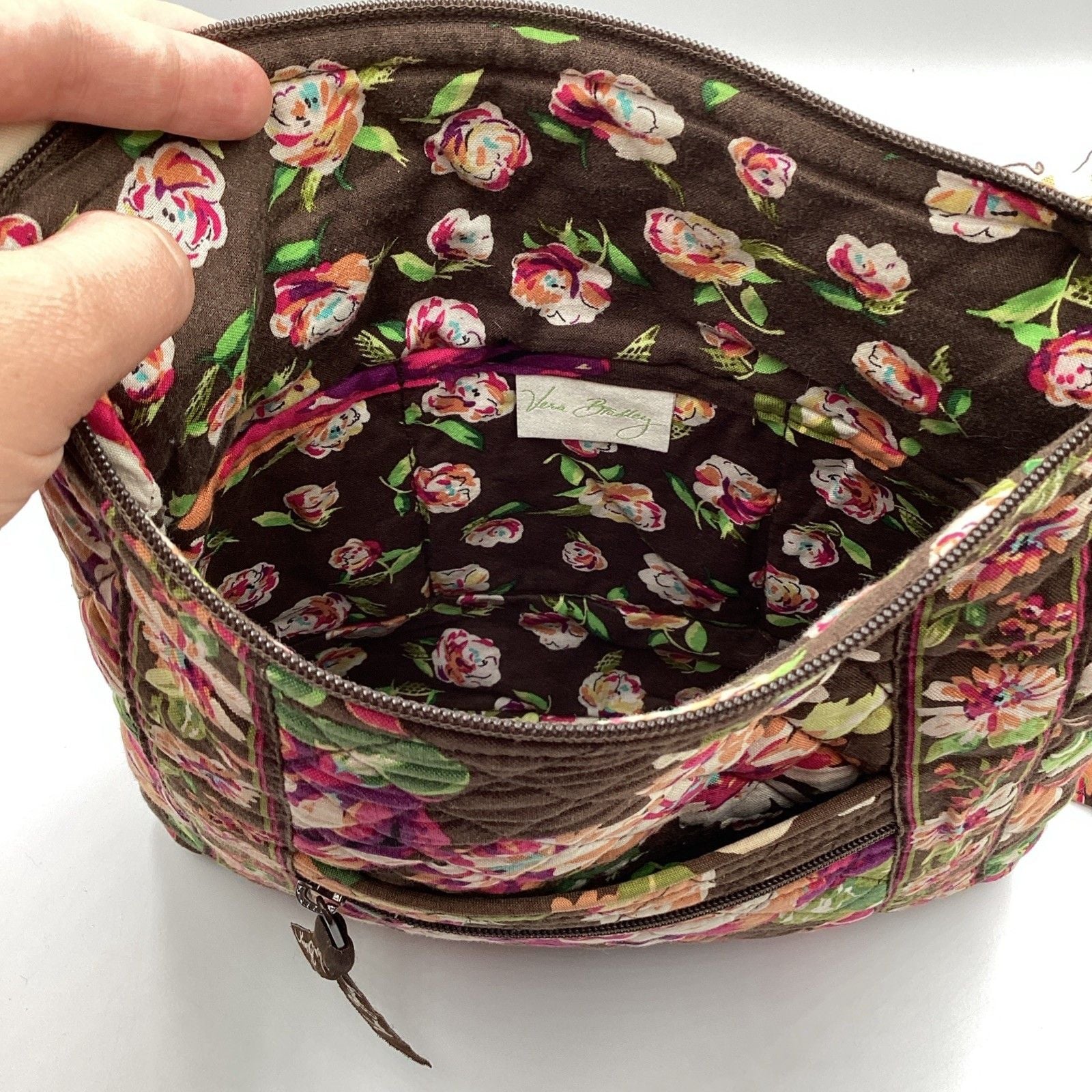Vera Bradley English Rose Floral Mini Hipster Adjustable Strap Crossbody Bag 7