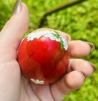 VTG 1990 Handpainted & Artist Signed Santa & Rudolph The Red Nosed Reindeer Eggs 19
