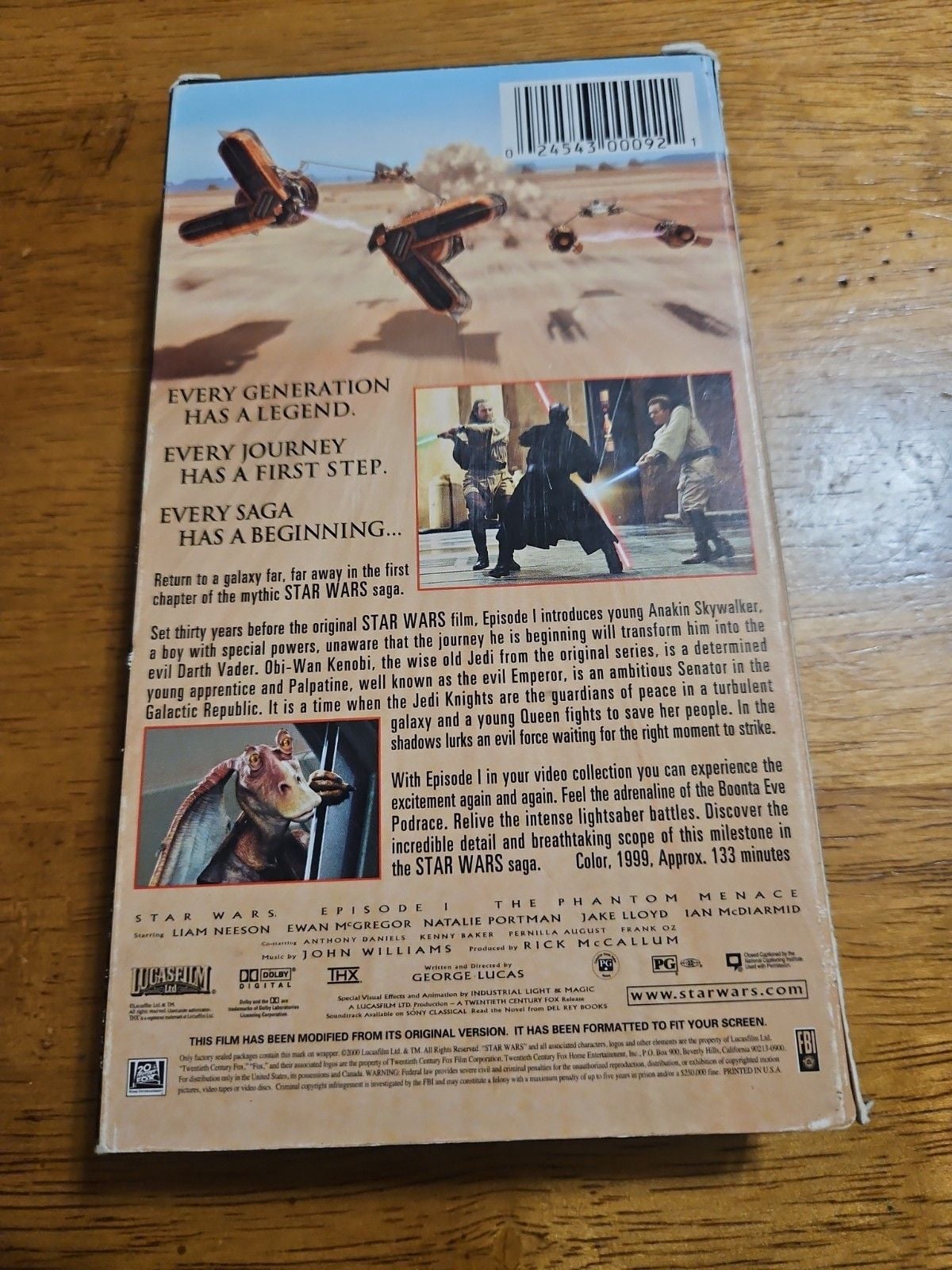 Star Wars: Episode I - The Phantom Menace VHS 2