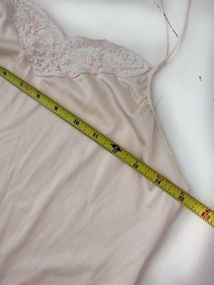 Vintage Shadowline Set Nude Tan Short 5 Size 32 Nylon Lace Lingerie USA 70s/80s 7