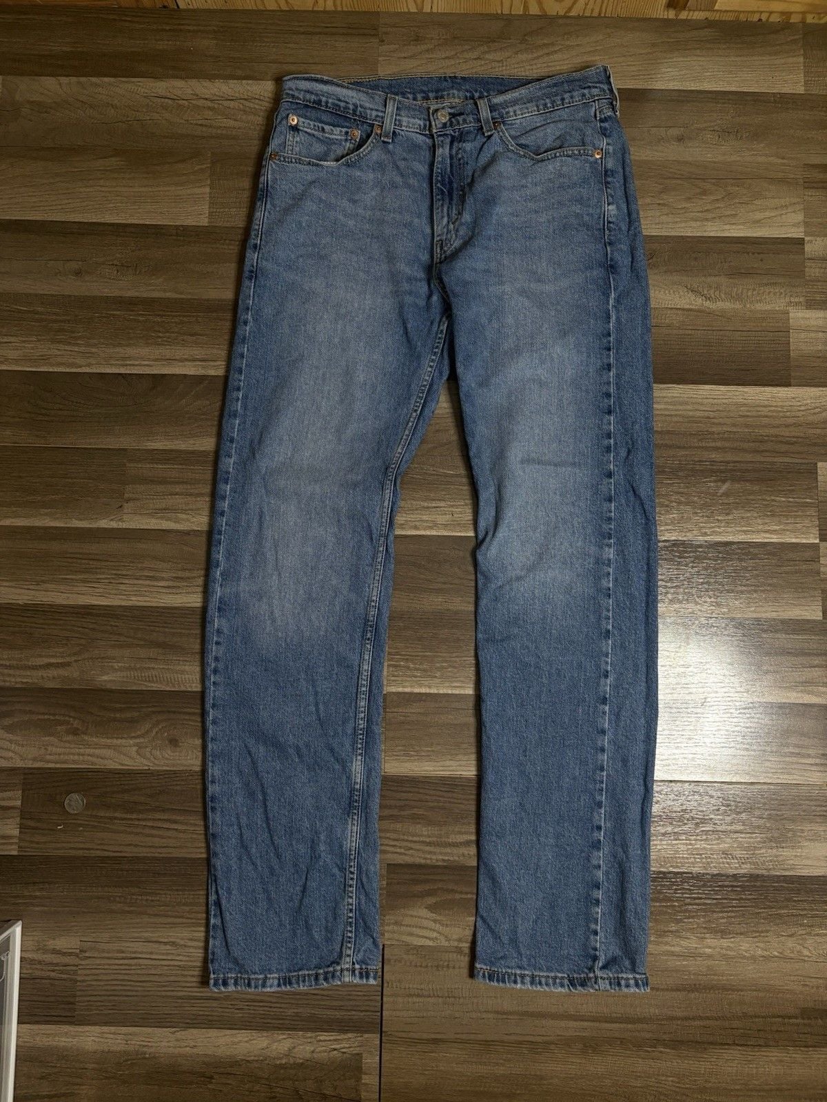 Levi's 505 Regular Fit Jeans Size 32x34 BlueDenim Straight Leg 3