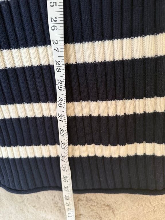 NWT Vineyard Vines Women's Roll Neck Stripe Sweater Dress Size L Merino Wool $248 9