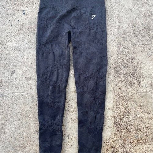 Gymshark Black High Waisted Textured Leggings 2