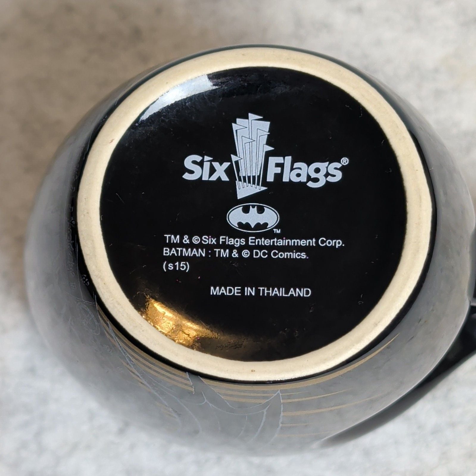 Six Flags Batman Gotham Guardian Mug 2015 DC Comics Ceramic Coffee Cup 3D Oval 8