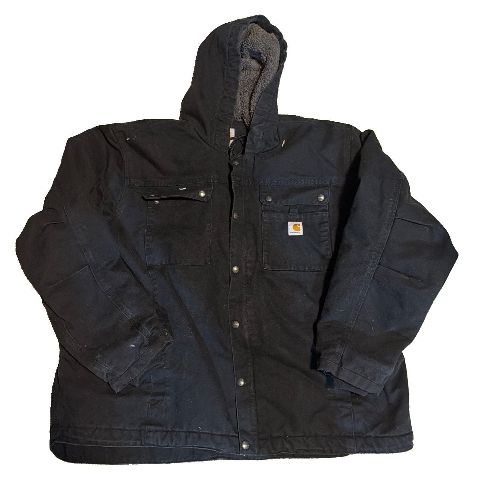Carhartt Bartlett Sherpa Lined Men's 2XL Black Utility Jacket 103826 2