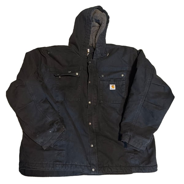 Carhartt Bartlett Sherpa Lined Men's 2XL Black Utility Jacket 103826
