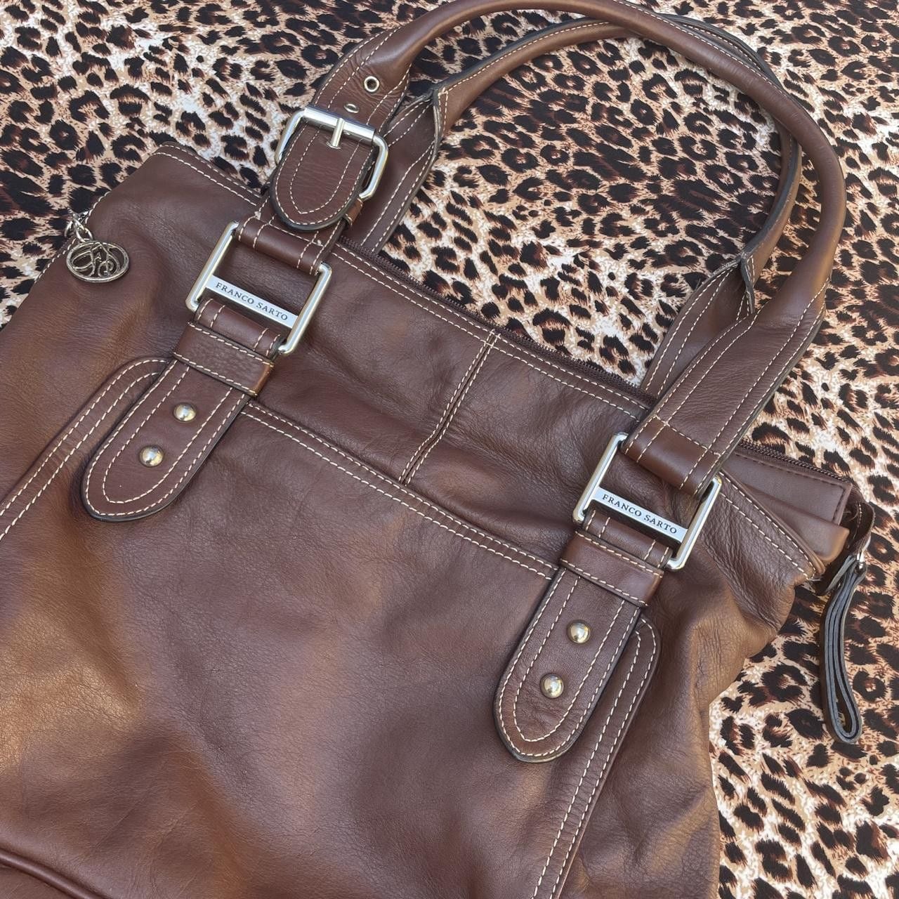 Franco Sarto brown leather handbag 5