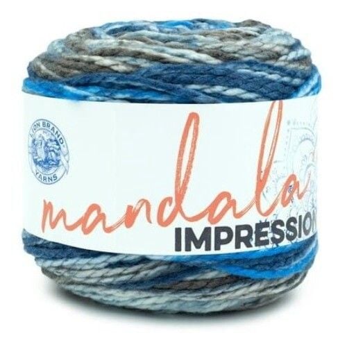 Lion Brand Mandala Impressions Yarn-Lakeside 164yds 1