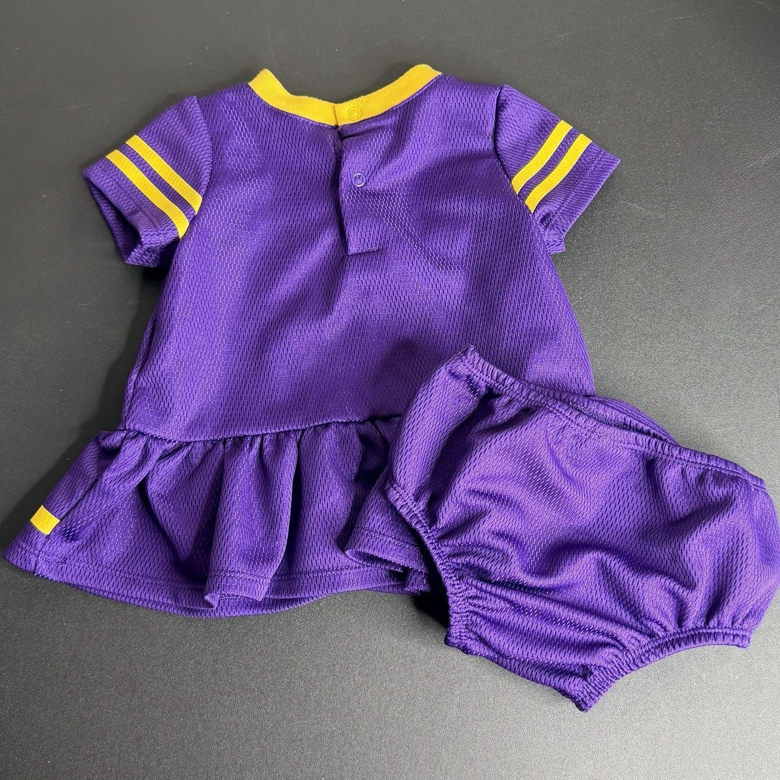 NFL Team Apparel Minnesota Vikings Logo Dress & Bloomers 2-Piece Set 0-3M 4