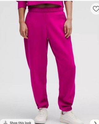 035 Lululemon Scuba Mid-Rise Oversized Jogger Regular RASPBERRY Womens XL NWT 7