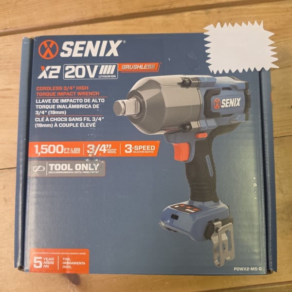 Senix PDWX2-M5-0 20V Max* Brushless 3/4" Cordless Impact Wrench (Tool Only) New