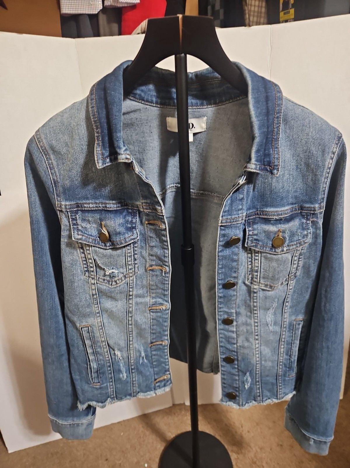 JBD Distressed Denim Jacket M Womens 2