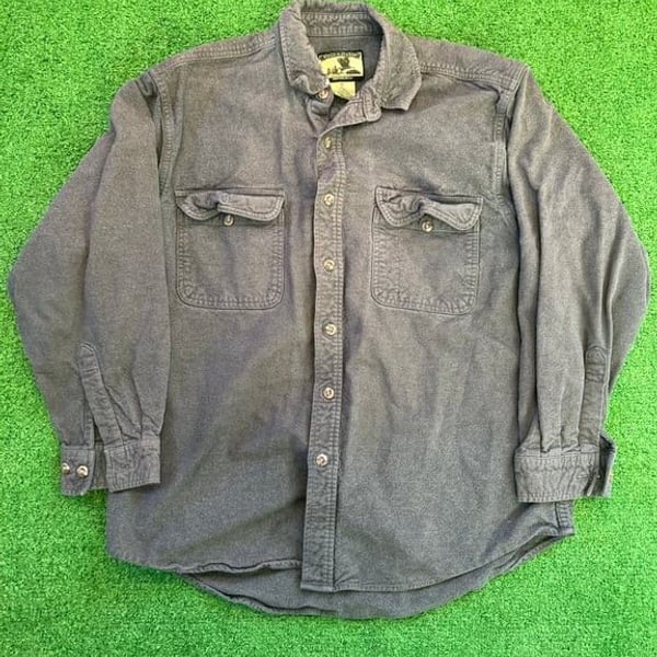 Field & Stream Men's large Grey Button-Up flannel Shirt
