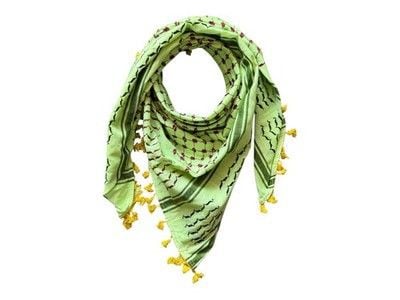 Light Green Shemagh Keffiyeh made in Palestine 1