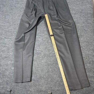 Umen Studio Suit Mens Large 33x33 Gray Viscose Polyester Classic 2 Piece 22