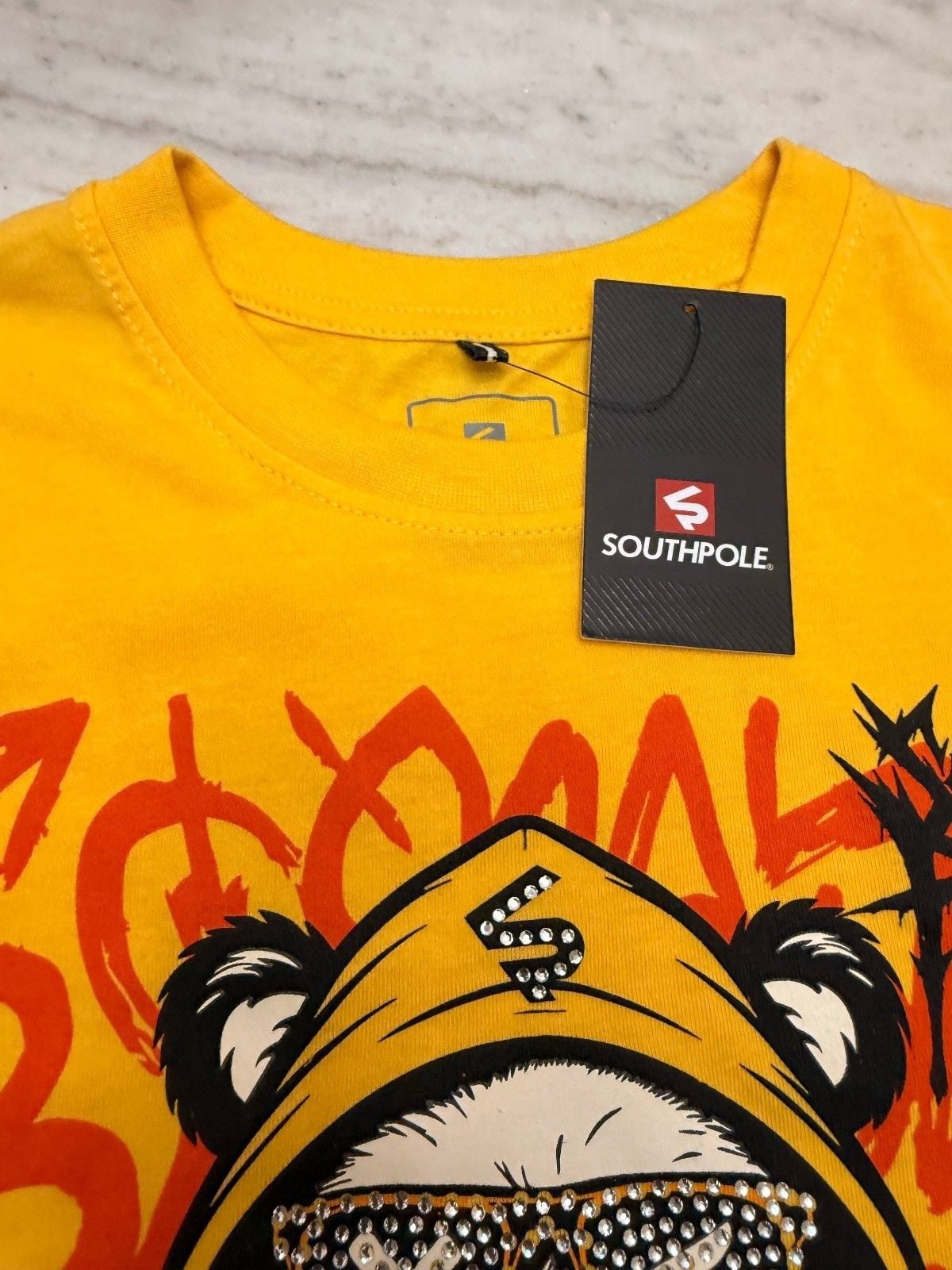 Southpole Yellow Graphic Attitude Panda T-Shirt 4