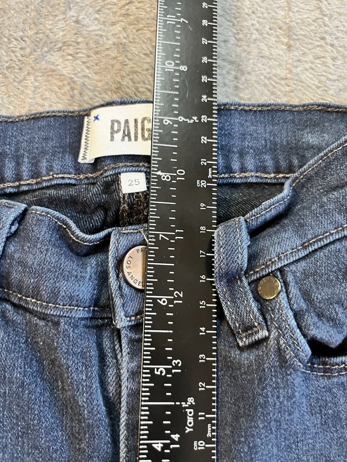 Women’s PAIGE Verdugo Ultra Skinny Jeans Dark Blue Denim Size 25 Rocker Slim 14
