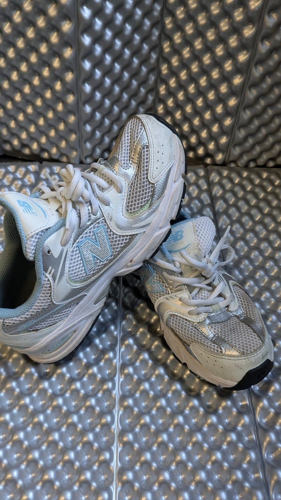 New Balance 530 Women's Size 5 White Silver Light Blue Running Shoes Sneakers 4