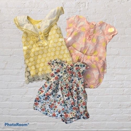 Carter’s and Mud Pie Baby Girl 6M Outfits 1