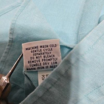 Ralph Lauren Button Down Shirt Custom Fit Mens L Aqua Blue Cotton Preppy Classic 9