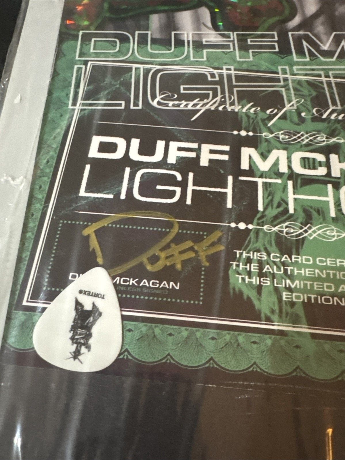 Duff McKagan Lighthouse GREEN VINYL LP /300 SIGNED COA Limited Guns N Roses 2