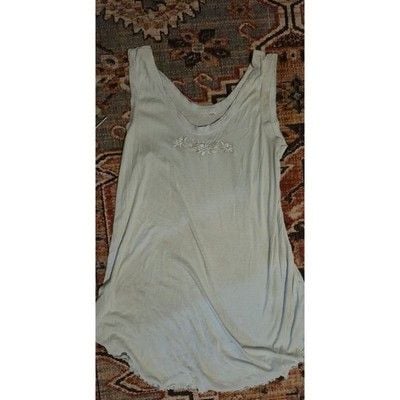 Secret Treasures Nightgown Set Blue Lace V-Neck & Mint Floral Embroidered L/XL 5