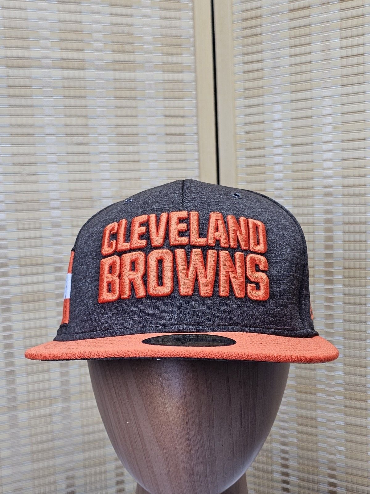 New Era Cleveland Browns NFL 59FIFTY Fitted Hat Gray Orange Size 7 1/4 3