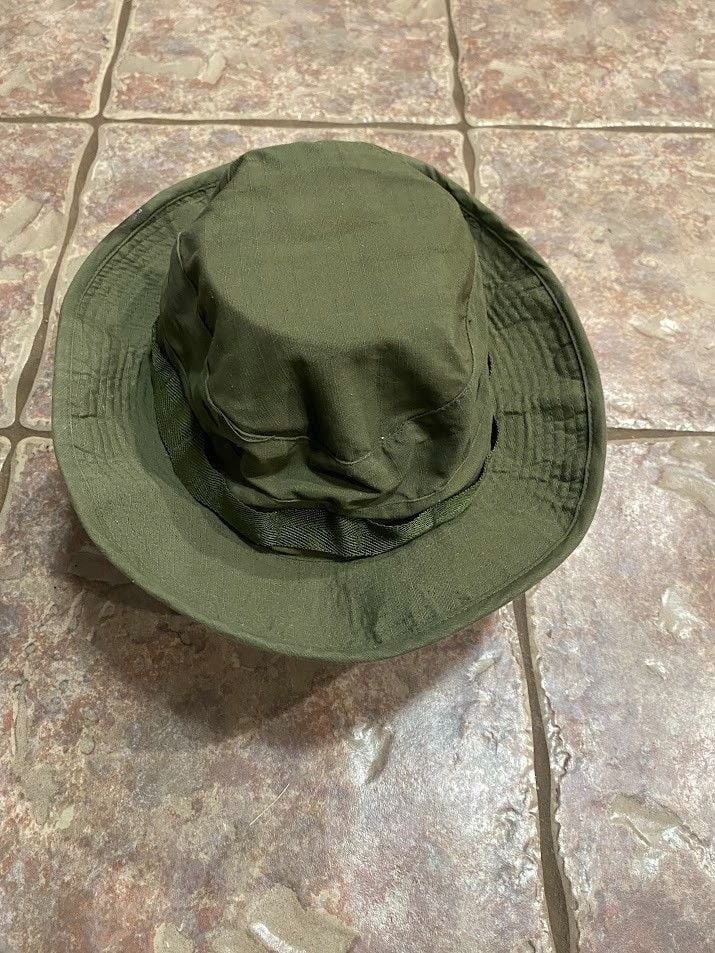 ORIGINAL VIETNAM WAR US ARMY INFANTRY OD SUMMER BOONIE FIELD HAT-6 5/8, 1969 3