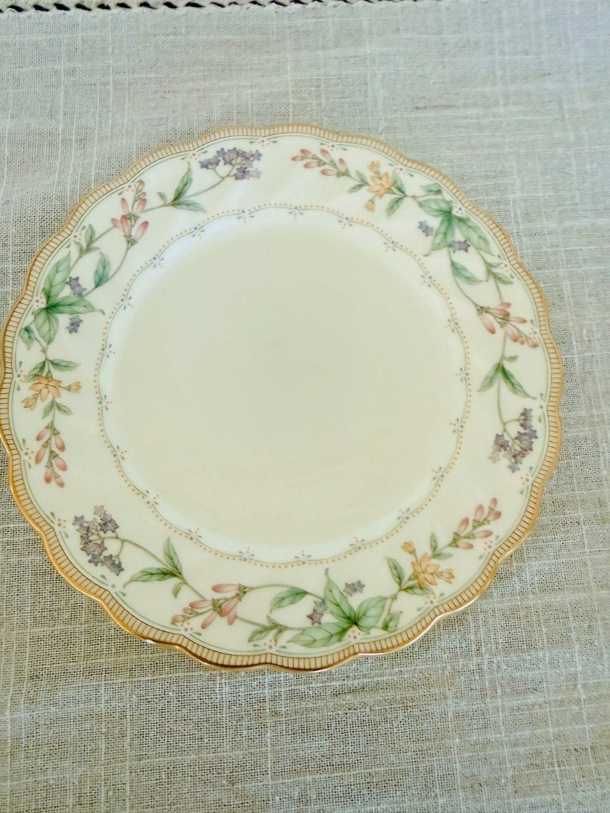 Noritake Brookhollow 4704 Bone China | 1 Dinner Plate + 1 Salad Plate 2