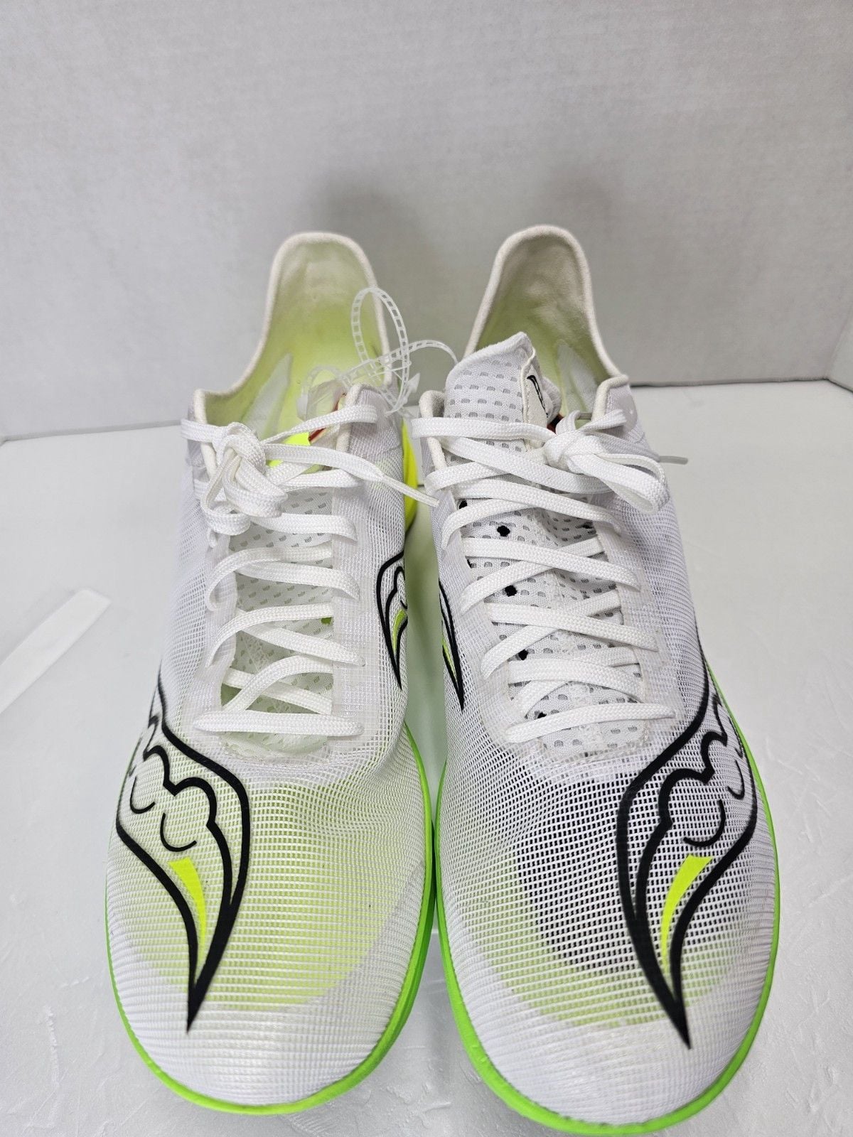 Saucony Endorphin Cheetah Track Spikes Men’s 12 White Slime Racing S29095-01 6
