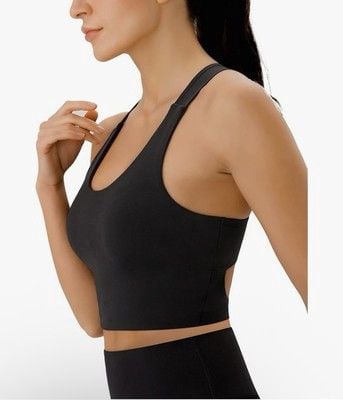 Women Criss-Cross Back Padded Workout Support Crop Tops-SIZE XS 3