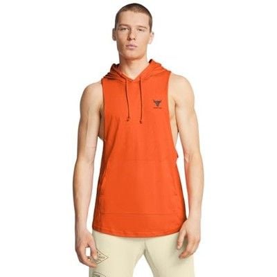 Under Armour Men's Project Rock Payoff Hoodie, (800) Team Orange Black, Small 2