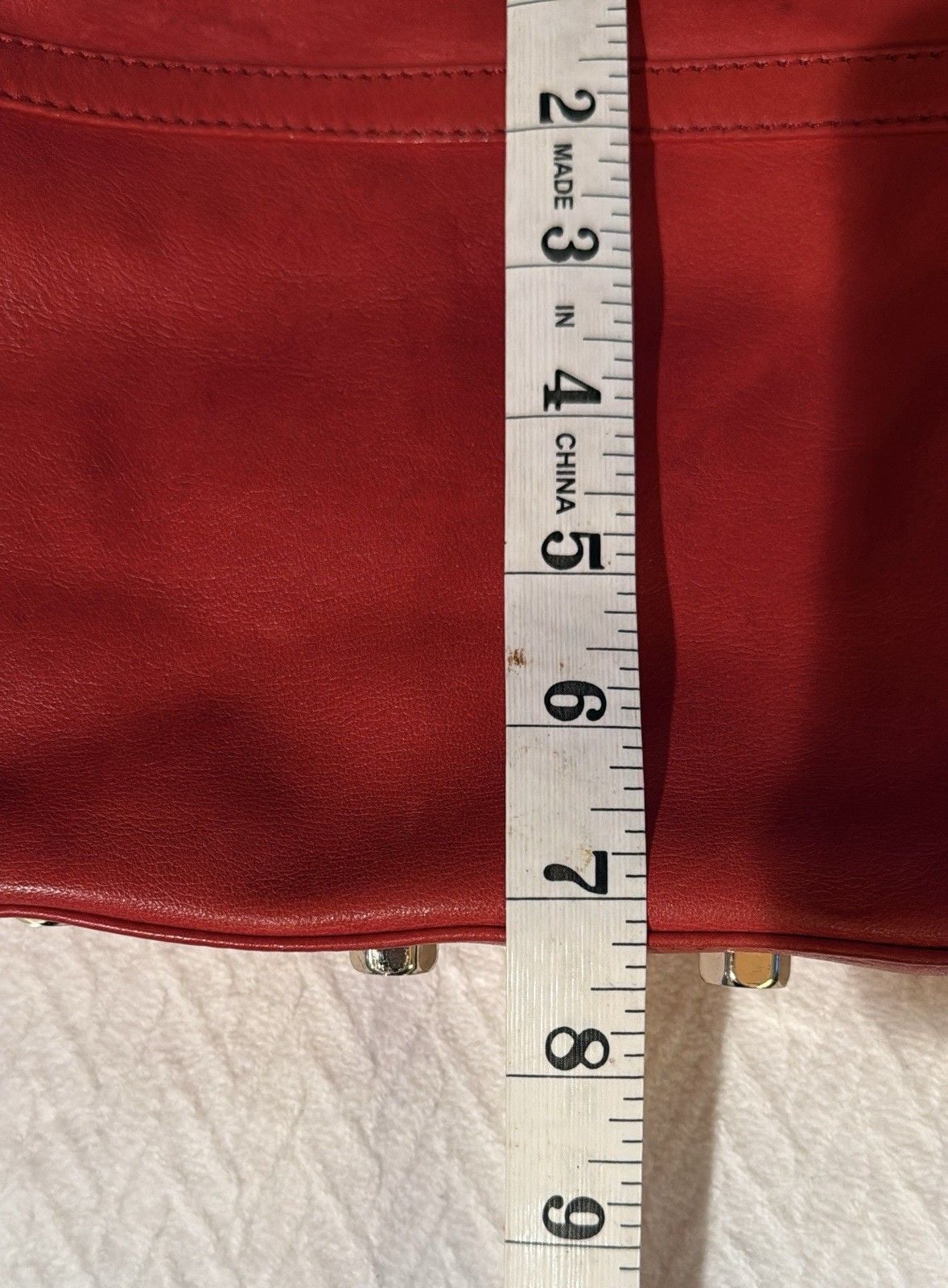 Rebecca Minkoff Red Medium Shoulder Bag Gold Chain Strap Zip Inner Pockets 9