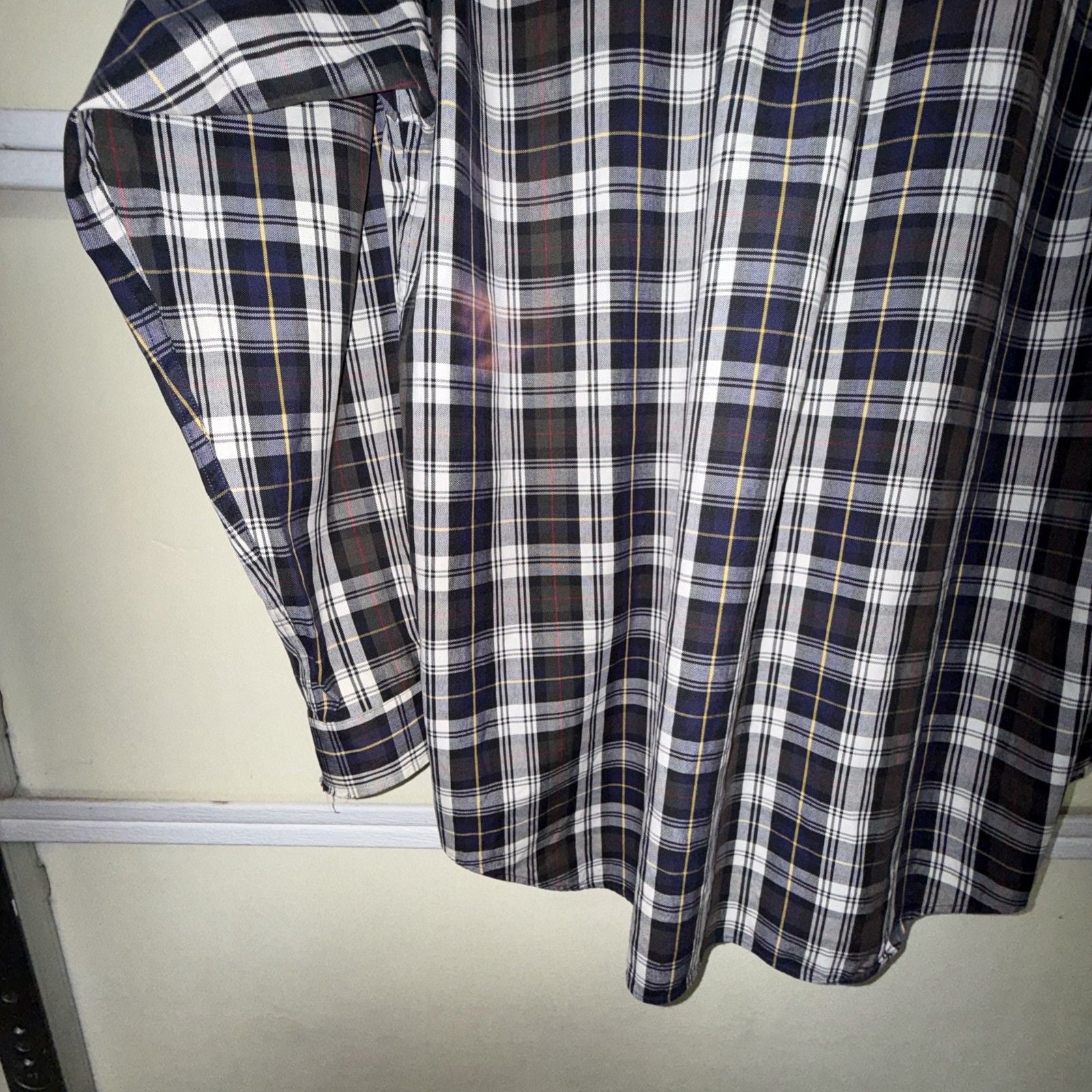 POLO RALPH LAUREN Shirt | Long Sleeve Blue RED YELLOW WHITE PL AID Stripe | L 16