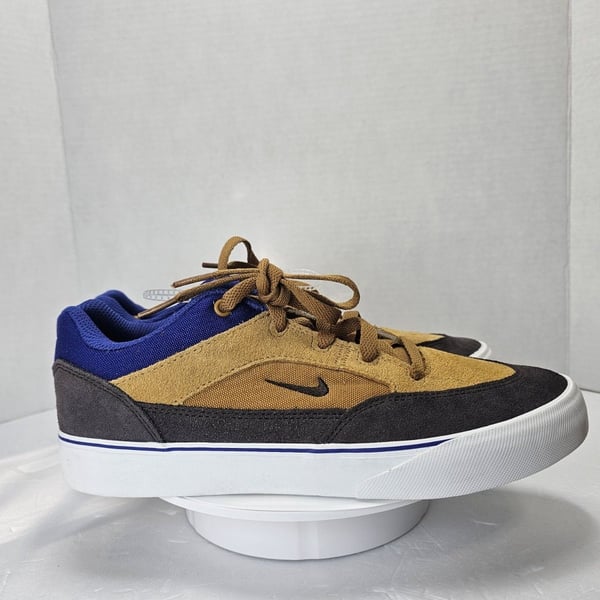 Nike SB Malor HF1205-700 Brown Blue Suede Skate Shoes Youth Size 6Y New