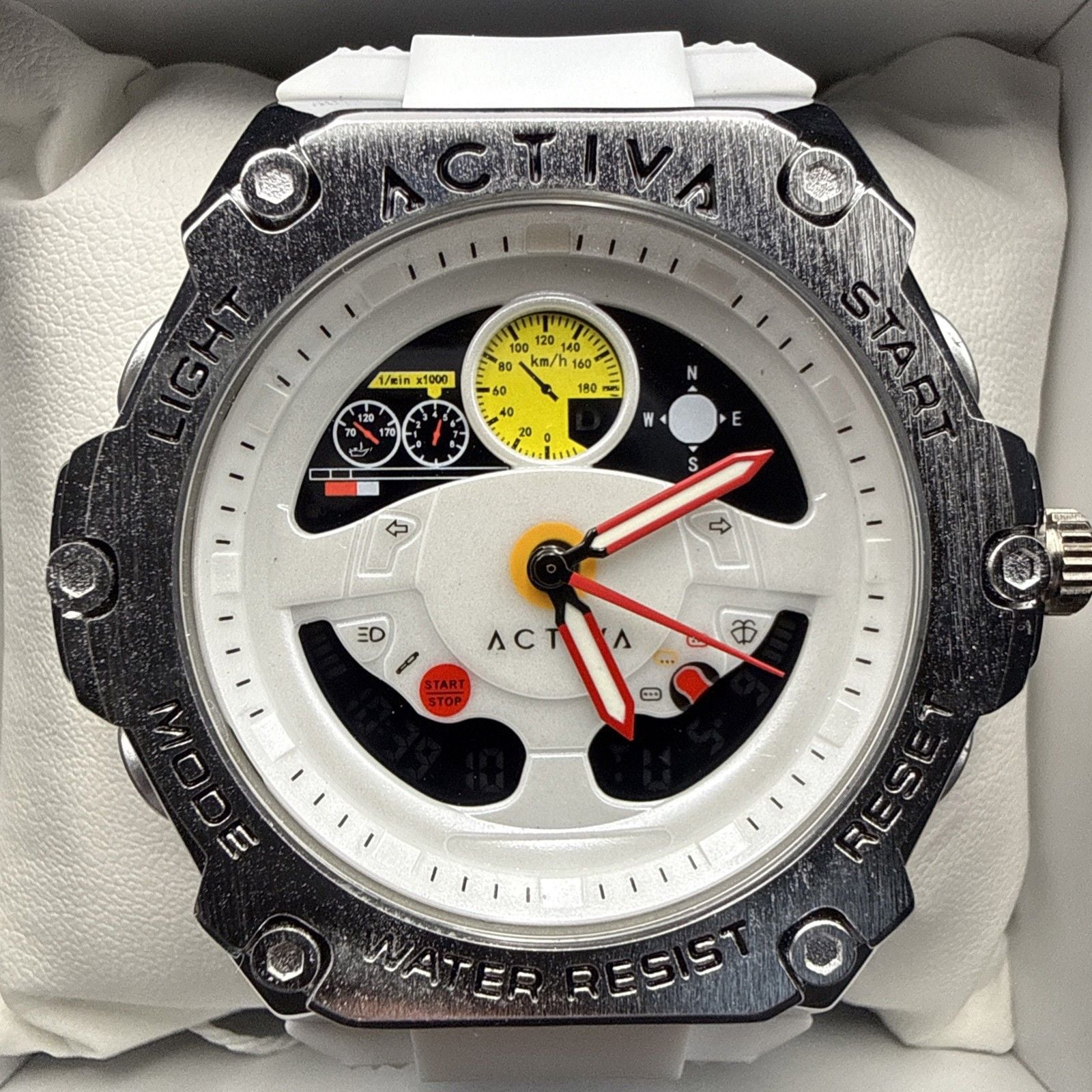 Activa X Invicta Men’s 55mm Analog Digital White Strap Watch ACW8092-004 NIB 4