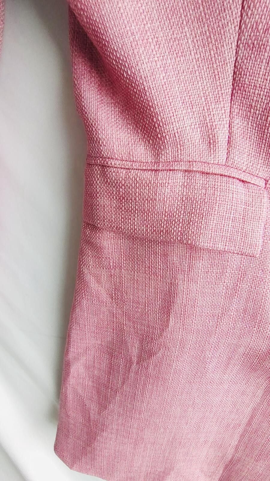 SHEIN Pink Double-Breasted Blazer Jacket, Size L 7