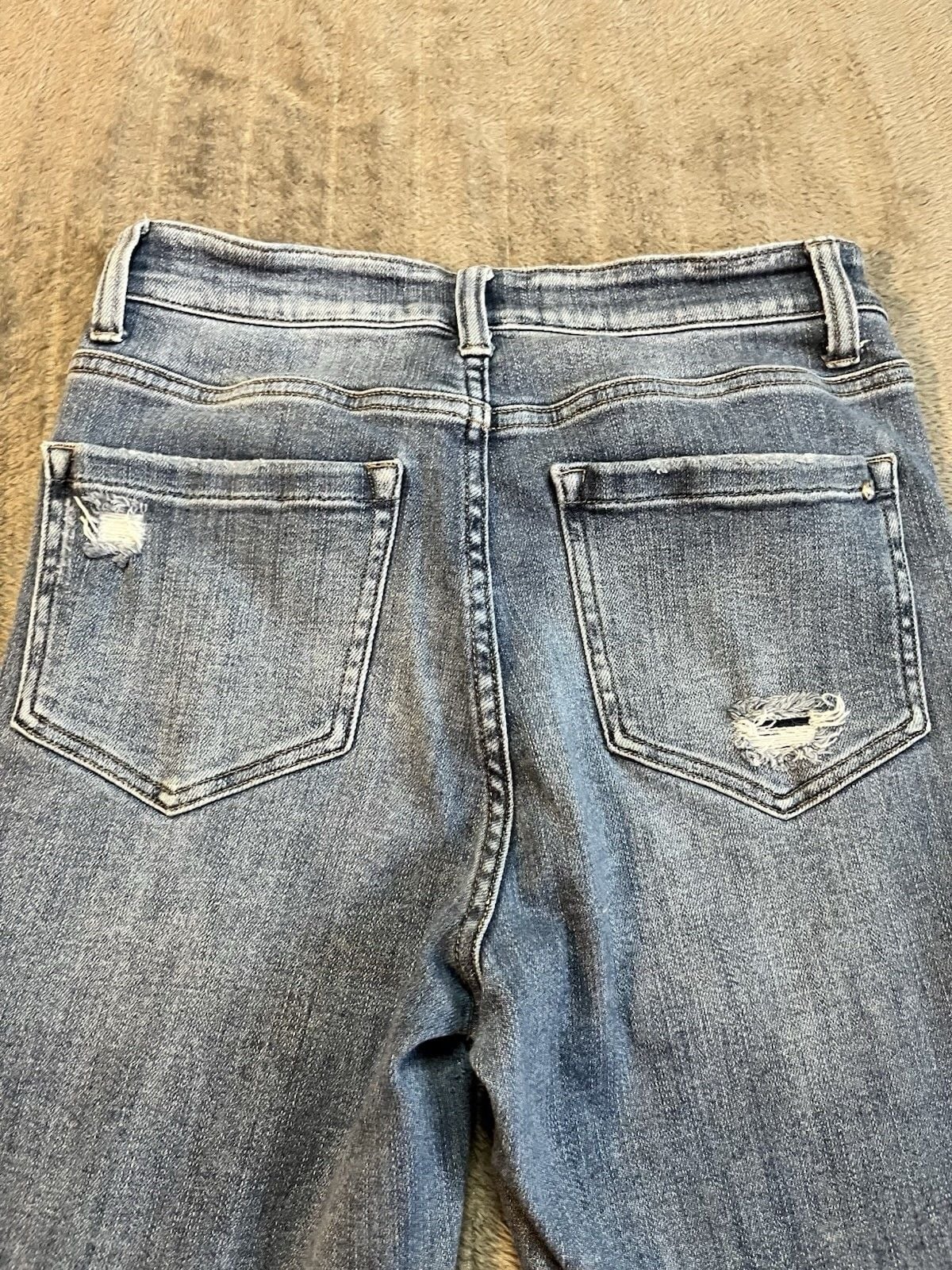 Women’s Mica Denim Light Blue Ripped Distressed High Rise Stylish Size 28 10