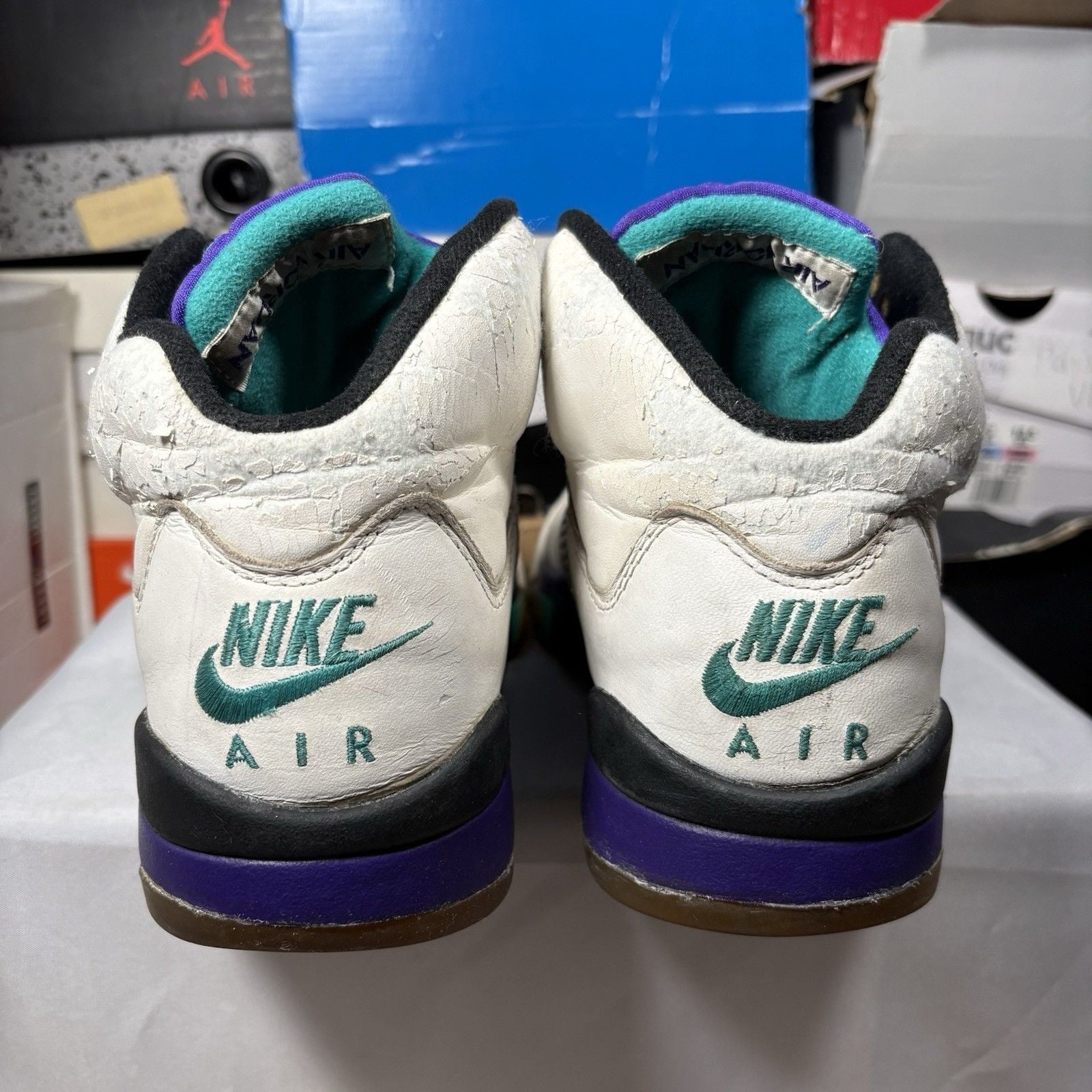 Size 8 - 1990 Air Jordan 5 Grape OG Vintage 5