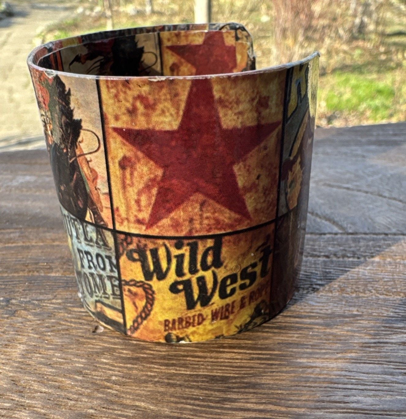Western Cowboy Movie Bracelet Bangle Cuff Texas Rodeo Gunslinger Artisan Made 4