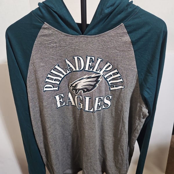 Philadelphia Eagles Raglan Hoodie L NEW