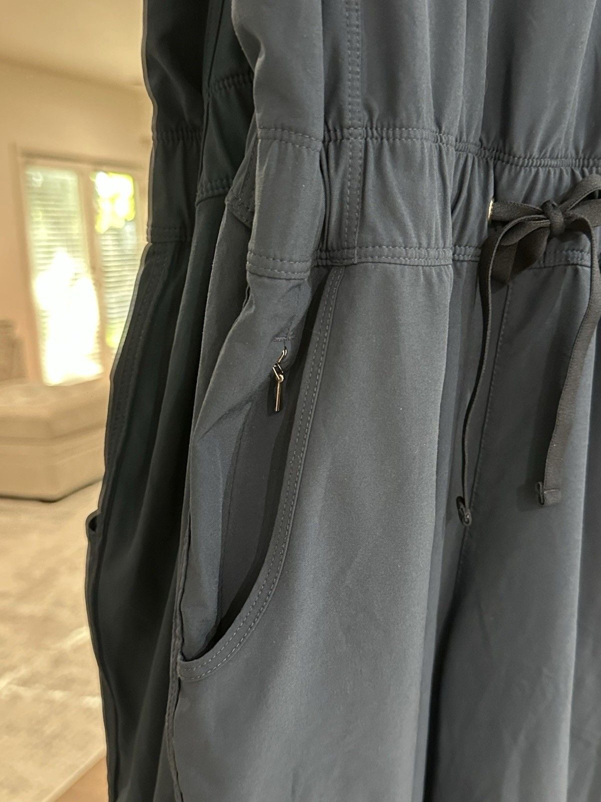 Patagonia Fleetwith Romper Womens Medium V-Neck Drawstring Stretch Waist 6